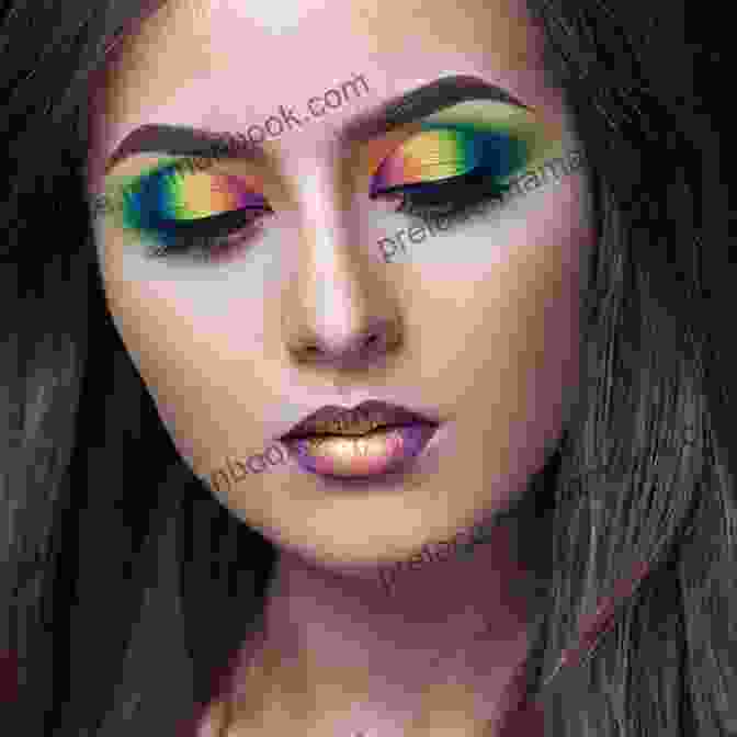 A Colorful Rainbow Makeup Look With Eyeshadow, Eyeliner, And Lipstick Loom Magic : 25 Awesome Never Before Seen Designs For An Amazing Rainbow Of Projects
