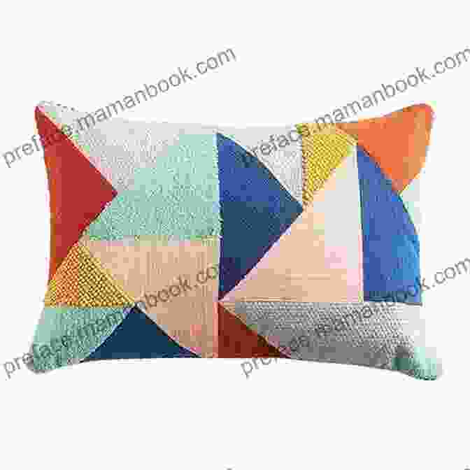A Colorful Rainbow Throw Pillow With A Geometric Pattern Loom Magic : 25 Awesome Never Before Seen Designs For An Amazing Rainbow Of Projects