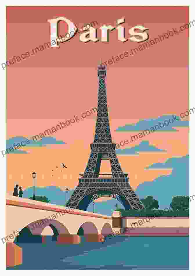 A Vintage Travel Poster Featuring A Stylized Image Of Paris. In Your Facebook: A Bunch Of Stuff I Posted On My Wall