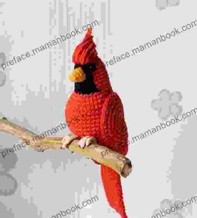 Charming Crocheted Cardinal Amigurumi With Vibrant Red Feathers And Happy Expression Four Seasons Birds Amigurumi Crochet Pattern