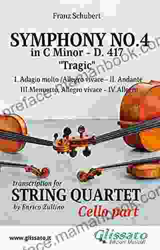 Symphony No 4 D 417 For String Quartet (Cello): Tragic 4 Movements (Symphony No 4 By Schubert String Quartet)